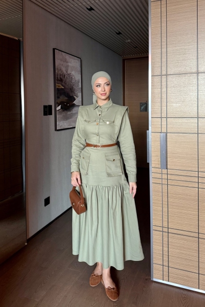 Açelya Elbise Haki