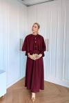 Adile Elbise Bordo