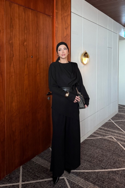 Ahsen Pantolonlu Takım Siyah