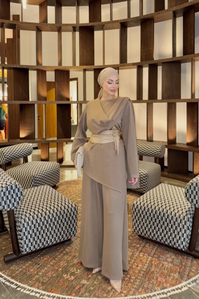 Ahsen Pantolonlu Takım Vizon