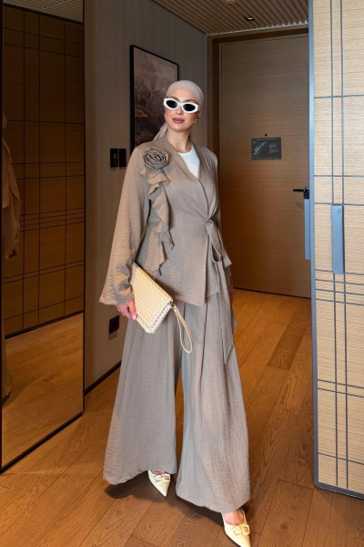 Alis Pantolon Takım Vizon