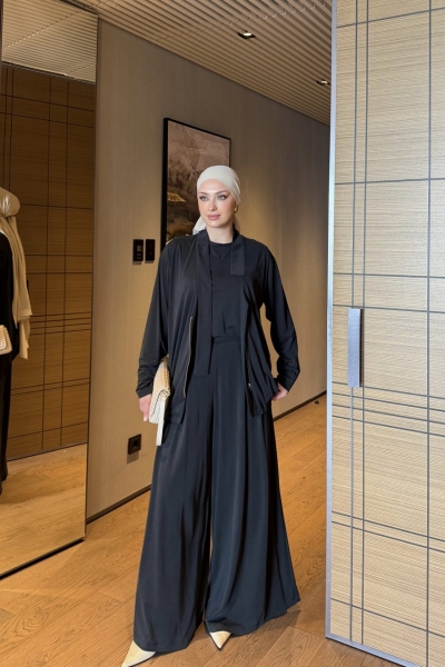 Aliye Üçlü Takım Siyah