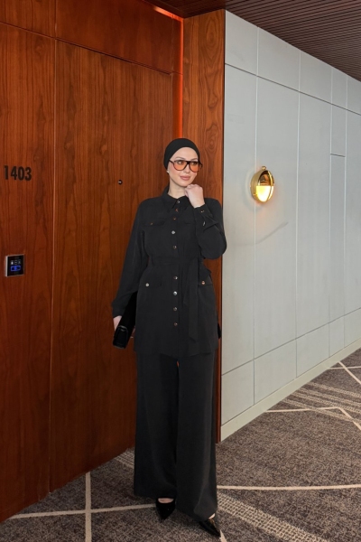 Asu Pantolon Takım Siyah