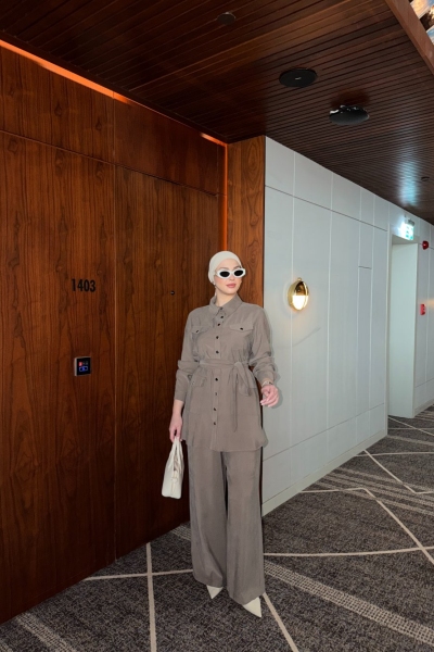 Asu Pantolon Takım Vizon