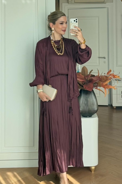 Aygül Etekli Takım Bordo