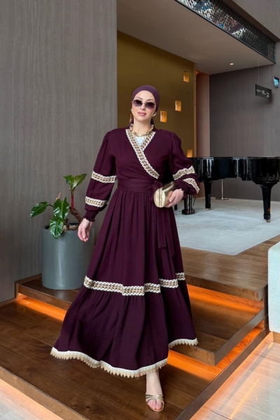 Ayla Etek Takım Bordo