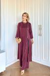 Ayşin Pantolonlu Takım Bordo