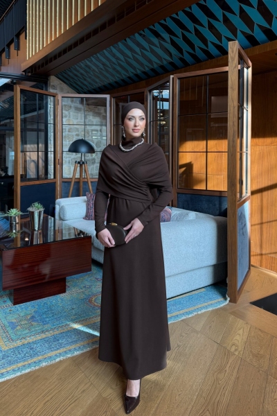 Başak Elbise Kahverengi