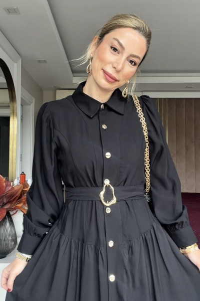 Başak Elbise Siyah