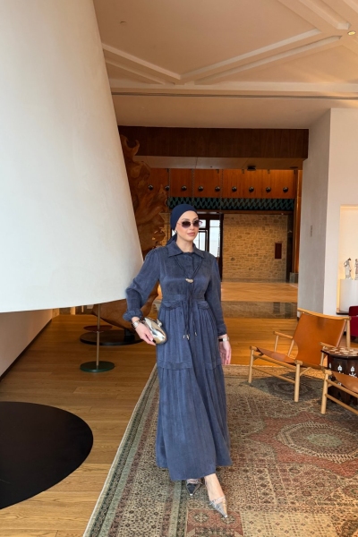 Berrak Elbise Lacivert