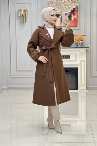 Dolunay Elbise Kahverengi