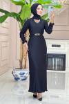 Btk dilara elbise 6195 siyah
