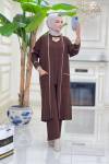Btk hatice 3 lü takım 6229 kahverengi