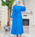 Btk ıhlamur elbise 6147 mavi