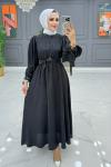Kehribar elbise siyah