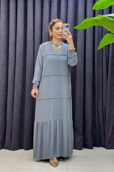 Melda elbise gri