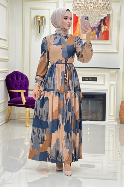 Yildiz elbise lacivert