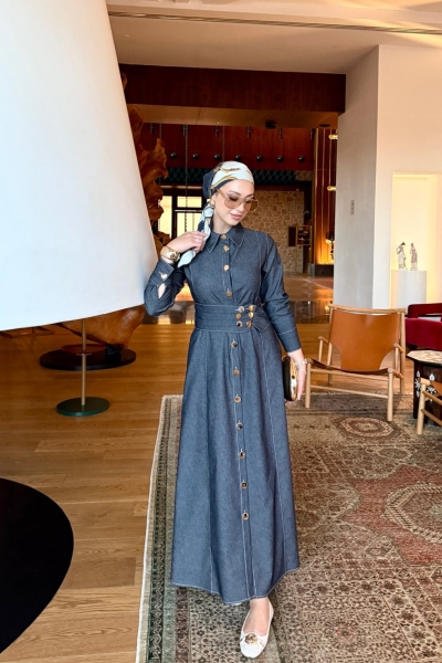 Bulut Elbise Lacivert