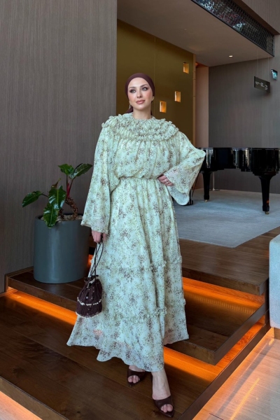 Cansın Etekli Takım Kahverengi