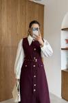 Cemile Elbise Bordo