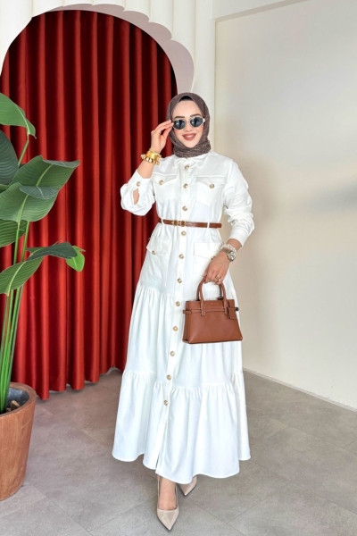Ceren Elbise Beyaz