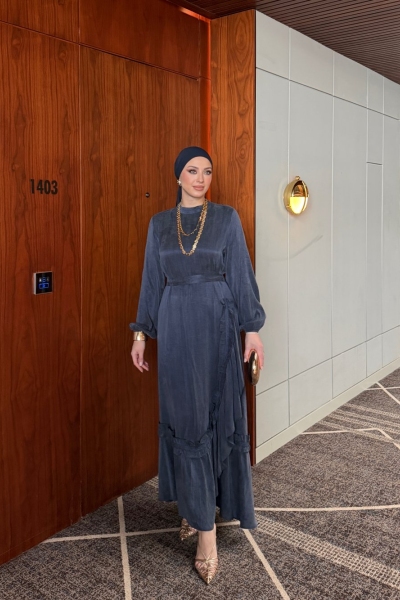 Çisem Elbise Lacivert