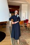 Damla Elbise Lacivert