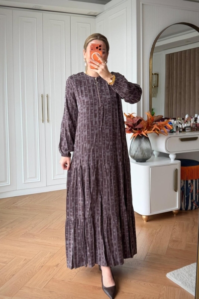 Defne Elbise Kahverengi