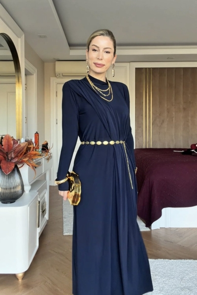 Demet Elbise Lacivert