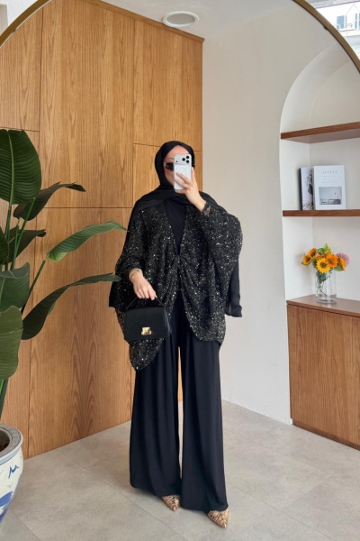 Dildar Pantolon Takım Siyah