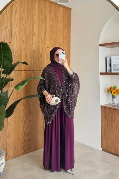 Dildar Pantolon Takım Mürdüm