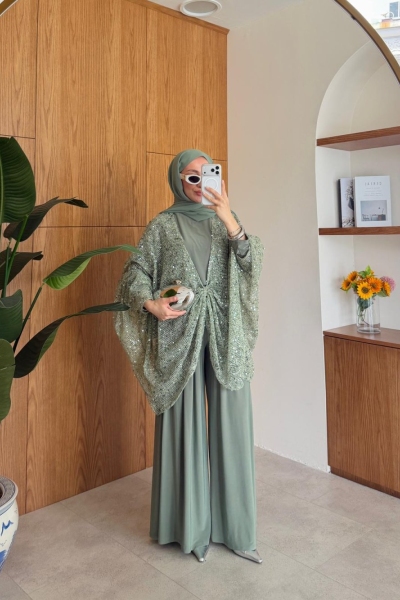 Dildar Pantolon Takım Mint Yeşili