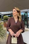 Ecem Elbise Kahverengi