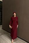 Ecre Elbise Bordo