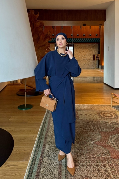 Elif Etekli Takım Lacivert