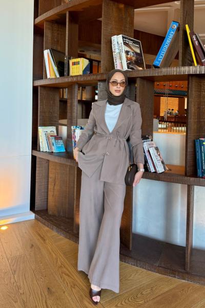 Esin Pantolonlu Takım Vizon