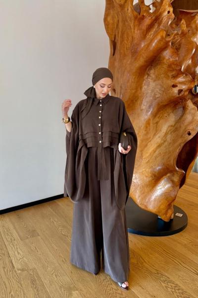 Esra Pantolonlu Takım Acı Kahve