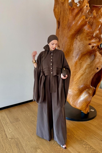 Esra Pantolonlu Takım Acı Kahve