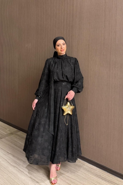 Feriha Etekli Takım Siyah