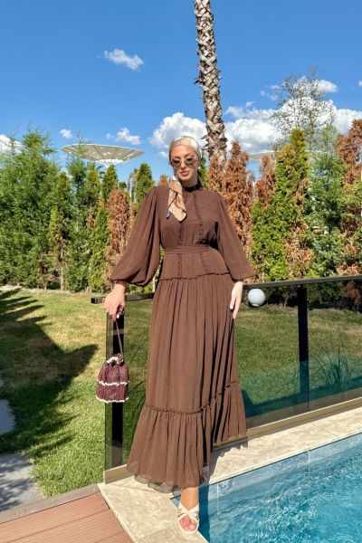 Fethiye Elbise Kahverengi