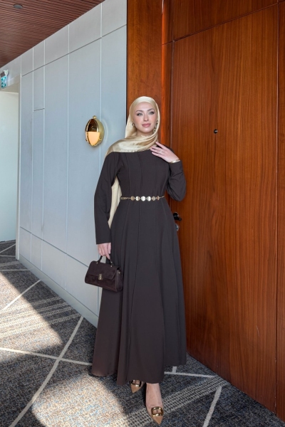 Funda Elbise Kahverengi