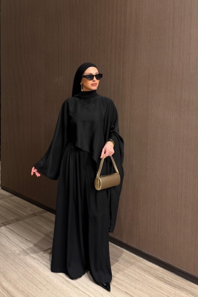 Gamze Pantolon Takım Siyah