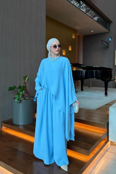 Gamze Pantolon Takım Bebe Mavisi