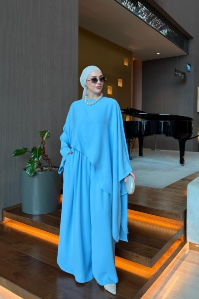 Gamze Pantolon Takım Bebe Mavisi