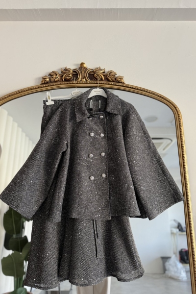 Göksel Etekli Takım Gri