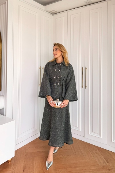 Göksel Etekli Takım Gri