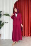 Gözde Etekli Takım Bordo