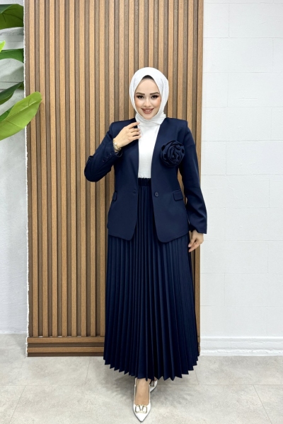 Gözde Etekli Takım Lacivert