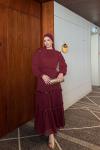 Gülbin Elbise Bordo