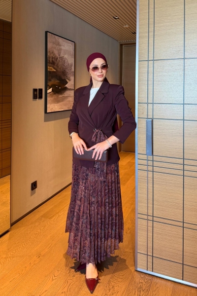 Hadise Etek Takım Bordo